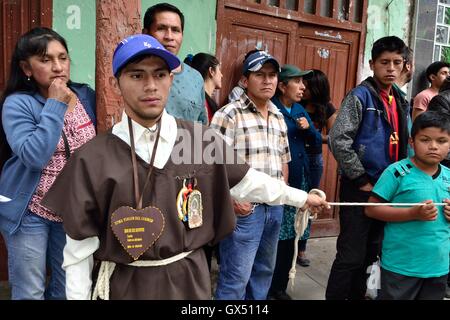 Teufel - Prozession - Fiestas De La Virgen del Carmen in HUANCABAMBA... Abteilung von Piura. Peru Stockfoto