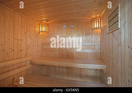 Innenarchitektur, Sauna Zimmer in Luxus-Haus Stockfoto