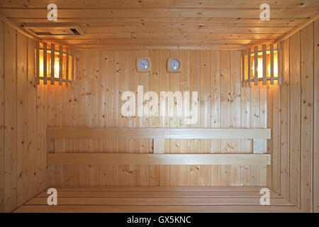 Innenarchitektur, Sauna Zimmer in Luxus-Haus Stockfoto