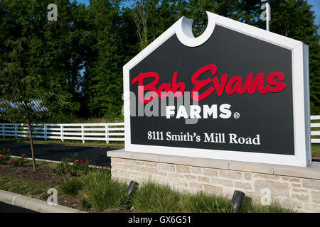 Ein Logo Zeichen außerhalb der Hauptsitz der Bob Evans Farmen in New Albany, Ohio am 24. Juli 2016. Stockfoto