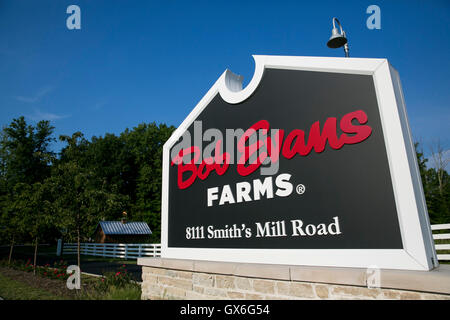 Ein Logo Zeichen außerhalb der Hauptsitz der Bob Evans Farmen in New Albany, Ohio am 24. Juli 2016. Stockfoto