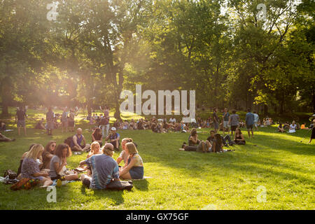 MONTREAL, QC/CANADA 4. September 2016 - Montreal Tamtams im Mount Royal Park. Stockfoto