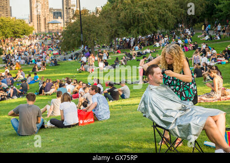 MONTREAL, QC/CANADA 4. September 2016 - Montreal Tamtams im Mount Royal Park. Stockfoto