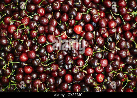 Hintergrund der appetitlich Kirschen Stockfoto