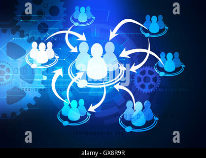 Crowdsourcing-Diagramm Stockfoto
