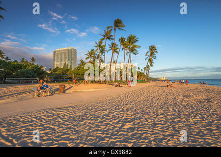 Fort DeRussy Beach Waikiki Stockfoto