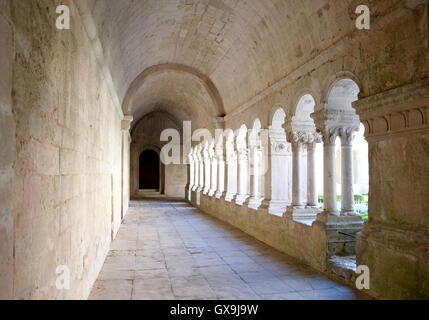 Kreuzgang der Abtei von Senanque, Gordes, Provence, Frankreich Stockfoto