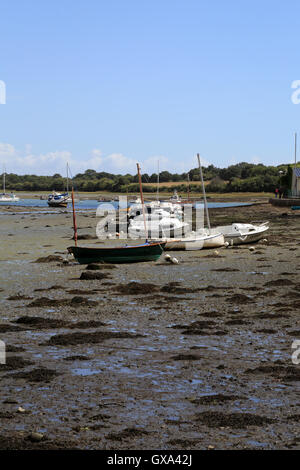 Ebbe am Fluss la Marle aus Ile de Conleau, Vannes, Morbihan, Bretagne, Frankreich Stockfoto