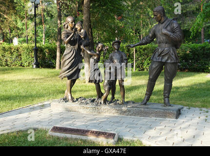 Skulptur "Mit Sieg zurück" Stockfoto