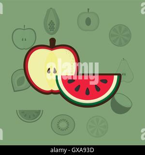 gesunde Ernährung Symbole Bild Stock Vektor