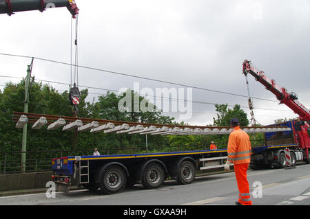 Bars, Build, Stadt, schließen, Beton, Konstruktion, Bau, Bau, Crush, Entwicklung, Ökologie, Europa, grüne, harte Stockfoto