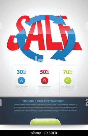 Verkauf Plakat Design Vorlage Vektor. Vektor-Illustration für Promotion Werbung. Stock Vektor