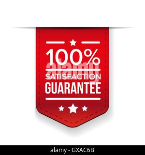 Zufriedenheit garantiert Red Ribbon Vektor Stock Vektor