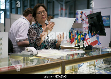 Welt Stempel Show-NY 2016 ist die einmal pro Jahrzehnt internationale Feier des Briefmarkensammeln in NYC Javits Convention Center Stockfoto