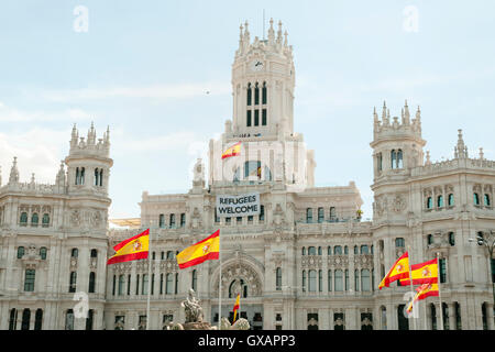 Kybele Palace - Madrid - Spanien Stockfoto