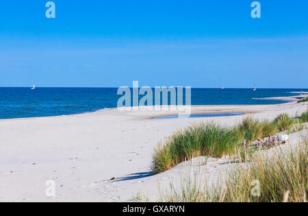 Schönen Sandstrand auf der Halbinsel Hel, Ostsee, Polen Stockfoto