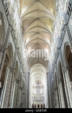 Laon Kathedrale, (Cathedrale Notre-Dame de Laon). Frankreich. Stockfoto