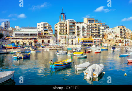 St. Julians Bucht. Malta Stockfoto