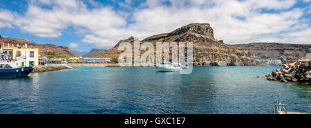 Küste von Puerto de Mogan. Gran Canaria, Kanarische Inseln Stockfoto