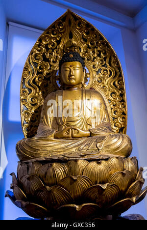 Kopenhagen, Dänemark, im Inneren, Nationalmuseum Nationalmuseum, Statue des reinen Mand-Buddhismus, Darstellung der Religion des Mittelalters Stockfoto