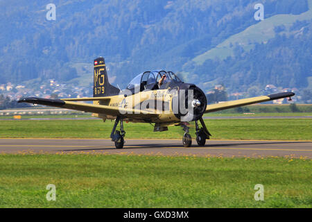 ZELTWEG, Steiermark, Österreich - SEPTEMBER 02: North American T-28 Trojan bei Airpower in Zeltweg, Österreich Stockfoto