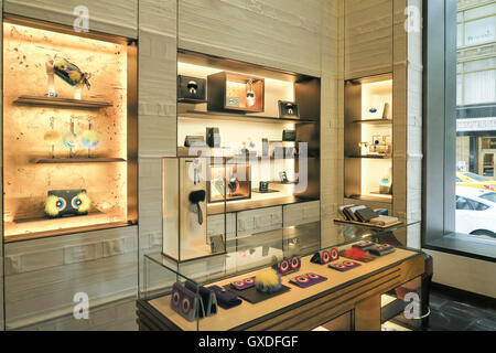 Fendi Store Interieur, NYC, USA Stockfoto