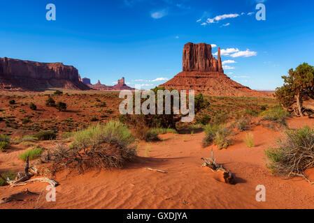 Roten Sanddünen im Monument Valley, Utah, USA Stockfoto
