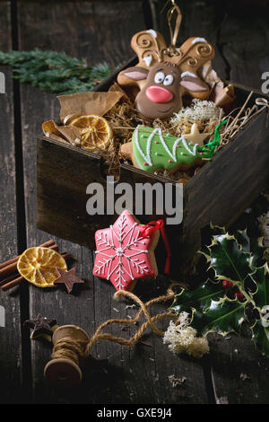 Weihnachten Handarbeit gemustert Pfefferkuchen Stockfoto