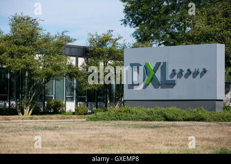 Ein Logo Zeichen außerhalb der Hauptsitz der Destination XL Group, Inc., in Canton, Massachusetts am 14. August 2016. Stockfoto