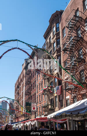 2016 fest des San Gennaro, Mulberry Street, New York, USA Stockfoto