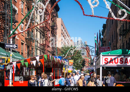 2016 fest des San Gennaro, Mulberry Street, New York, USA Stockfoto