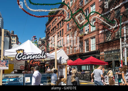 2016 fest des San Gennaro, Mulberry Street, New York, USA Stockfoto