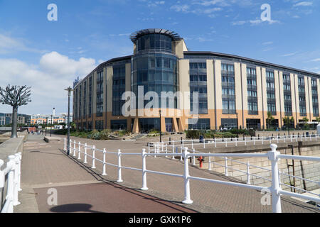 Radisson Blu Hotel befindet sich an der Waterfront, Jersey, Kanalinseln, Stockfoto