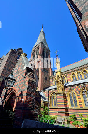 London England, UK. Allerheiligenkirche (1859: hohe viktorianische Gotik) Margaret Street. Stockfoto