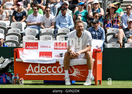 Sydney, Australien. 16. September 2016. Slowakische Kapitän Miloslav Mecir während ihrer Herren Einzel entsprechen der Davis Cup World Group Play-Off in Ken Rosewall Arena. Bildnachweis: Action Plus Sport Bilder/Alamy Live News Stockfoto