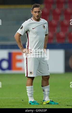 Romas Francesco Totti während der UEFA Europa League, Gruppe E, 1. Runde Spiel FC Viktoria Pilsen Vs AS Roma, in Pilsen, Tschechische Republik, am Donnerstag, 15. September 2016. (Foto/Michal Kamaryt CTK) Stockfoto