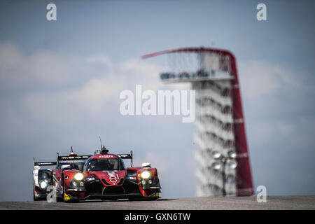 16.09.2016. Circuit of The Americas, Austin, Texas, USA. WEC 6 Stunden Qualifikation. #43 RGR SPORT VON MORAND (MEX) LIGIER JS P2 NISSAN LMP2 RICARDO GONZALEZ (MEX) FILIPE ALBUQUERQUE (PRT) BRUNO SENNA (BRA) Stockfoto