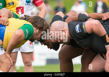 Sydney, Australien 17. September 2016: Sydney Rays Vs NSW Land Eagles in Runde 4 der nationalen Rugby-Meisterschaft in Pittwater Park. Die NSW Land Eagles gewann das Spiel 36 bis 16. Bildnachweis: Mjmediabox / Alamy Live News Stockfoto