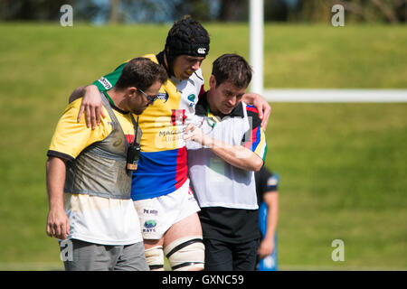 Sydney, Australien 17. September 2016: Sydney Rays Vs NSW Land Eagles in Runde 4 der nationalen Rugby-Meisterschaft in Pittwater Park. Die NSW Land Eagles gewann das Spiel 36 bis 16. Bildnachweis: Mjmediabox / Alamy Live News Stockfoto