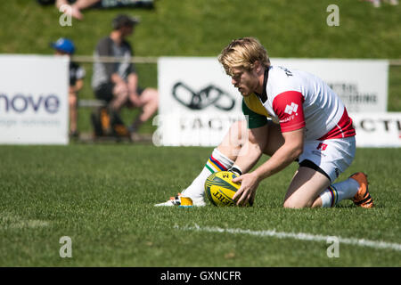 Sydney, Australien 17. September 2016: Sydney Rays Vs NSW Land Eagles in Runde 4 der nationalen Rugby-Meisterschaft in Pittwater Park. Die NSW Land Eagles gewann das Spiel 36 bis 16. Bildnachweis: Mjmediabox / Alamy Live News Stockfoto