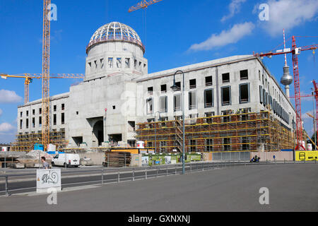 Baustelle des Humboldtforums sterben / Stadtschlosses, Berlin-Mitte. Stockfoto