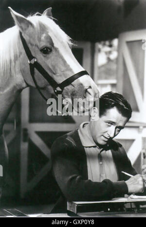 MISTER ED US TV Serie 1961-1966 mit Alan Young als Wilbur Post und seinem sprechenden Pferd Stockfoto