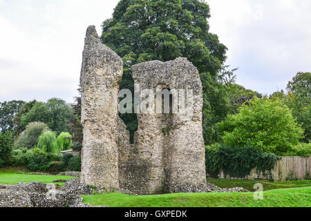 Ludgershall Schloß ist eine zerstörte 12. Jahrhundert befestigte königliche Residenz in Ludgershall in Wiltshire, England. Stockfoto