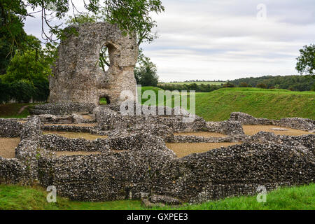 Ludgershall Schloß ist eine zerstörte 12. Jahrhundert befestigte königliche Residenz in Ludgershall in Wiltshire, England. Stockfoto