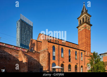 Manchester Castleield Congregational Chapel Rückseite des hinteren äußeren Castlefield 1858 378 Deansgate lokalen Architekten Edward Walte Stockfoto