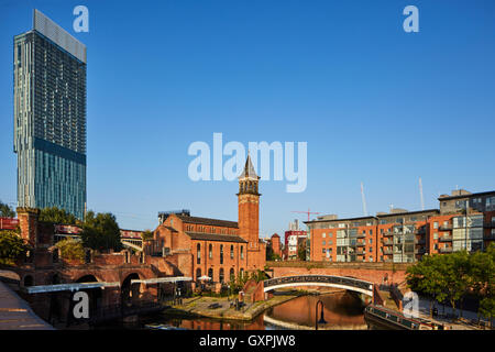 Manchester Castleield Congregational Chapel Rückseite des hinteren äußeren Castlefield 1858 378 Deansgate lokalen Architekten Edward Walte Stockfoto