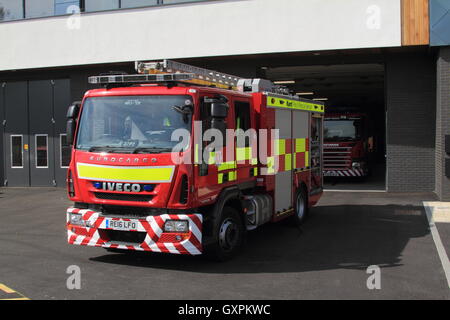 John Dennis Karosseriebauer (JDC) Iveco Eurocargo Feuer Gerät aus Kent Feuerwehr. Einer der 29 kleinere Geräte zur Brandbekämpfung vor kurzem gekauft, die 12 Tonner nutzt Compressed Air Foam System (CAFS) Feuerlöscheinrichtungen. Stockfoto