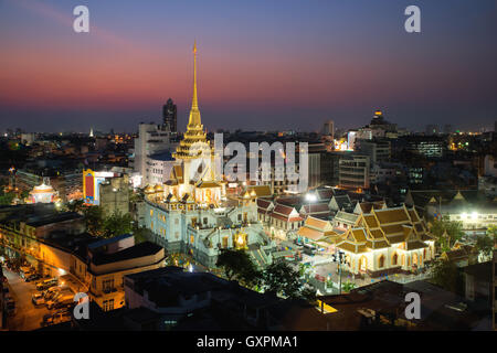 Wat Traimit bei Yaowarat Bezirk in Bangkok, Thailand. Chinatown in Bangkok, Thailand. Stockfoto