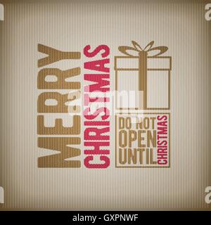 Vektor-Retro-Weihnachten und Neujahr Grußkarte Design-Vorlage. Stock Vektor