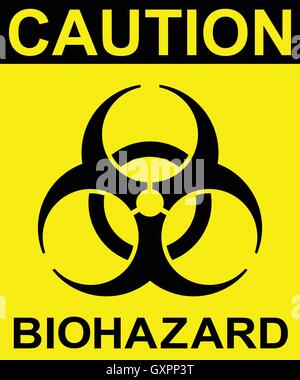 Internationale biohazard biohazard Vorsicht Vorsicht Zeichen, Symbol, Vector Illustration. Stock Vektor